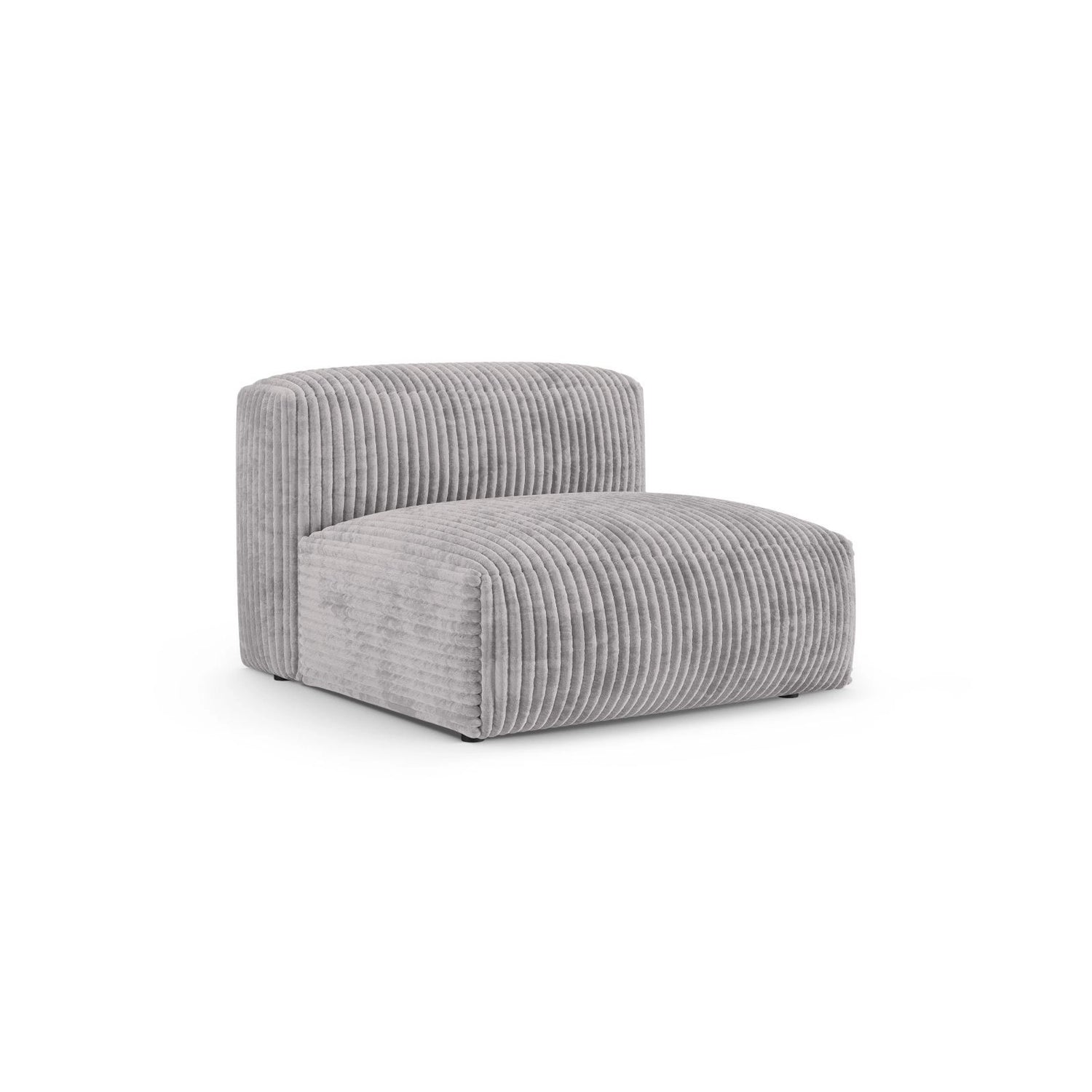 Martina Modulares Sofa Sitzelement, Sitztiefe 90 cm, aus Cord in Hellgrau (Tilia 86), 120x90 cm von Micadoni – Bild 3