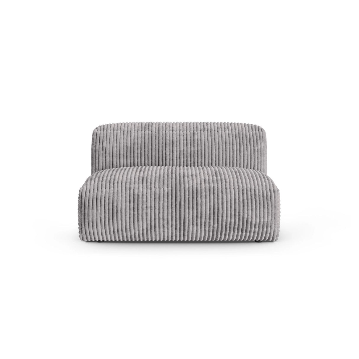 Martina Modulares Sofa Sitzelement, Sitztiefe 90 cm, aus Cord in Hellgrau (Tilia 86), 132x120 cm von Micadoni – Bild 1