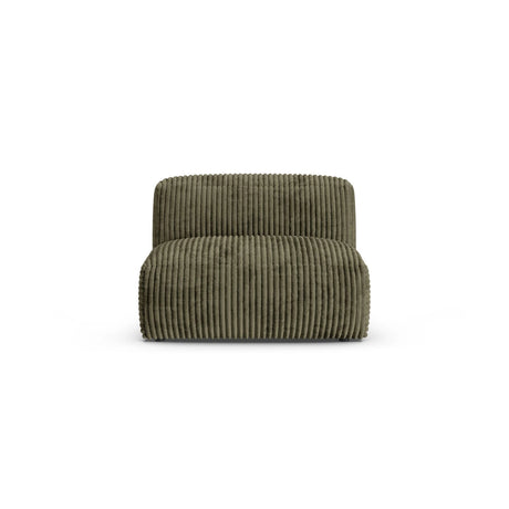 Martina Modulares Sofa Sitzelement, Sitztiefe 90 cm, aus Cord in Moosgrün (Tilia 37), 120x90 cm von Micadoni – Bild 1