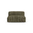 Martina Modulares Sofa Sitzelement, Sitztiefe 90 cm, aus Cord in Moosgrün (Tilia 37), 132x120 cm von Micadoni – Bild 1