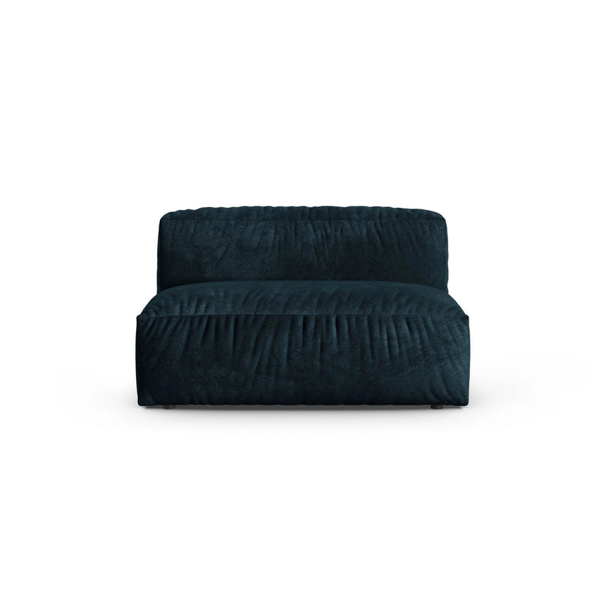 Martina Modulares Sofa Sitzelement, Sitztiefe 90 cm, aus Samt in Deep Petrol (Vogue 13), 132x120 cm von Micadoni – Bild 1
