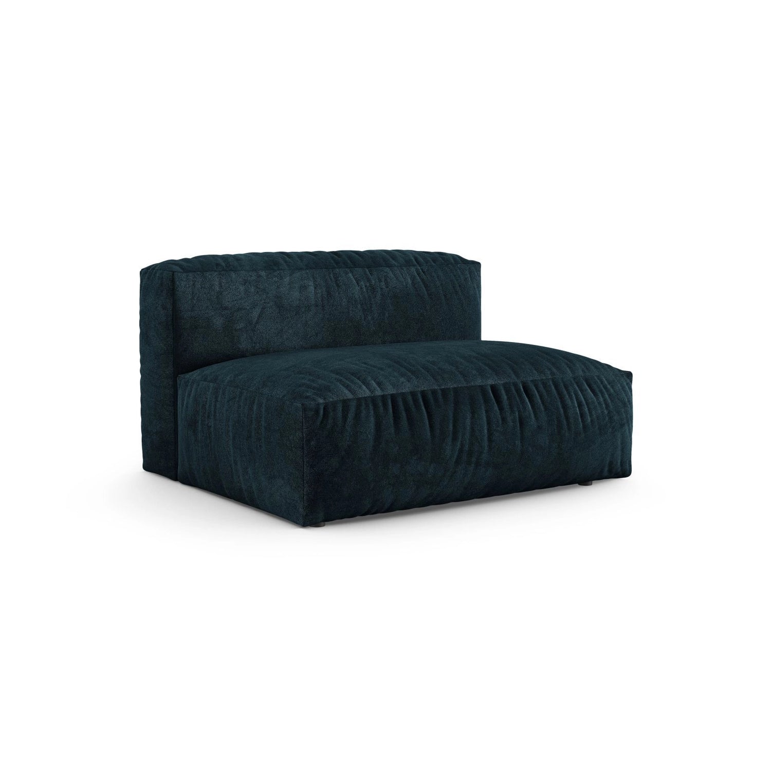 Martina Modulares Sofa Sitzelement, Sitztiefe 90 cm, aus Samt in Deep Petrol (Vogue 13), 132x120 cm von Micadoni – Bild 3