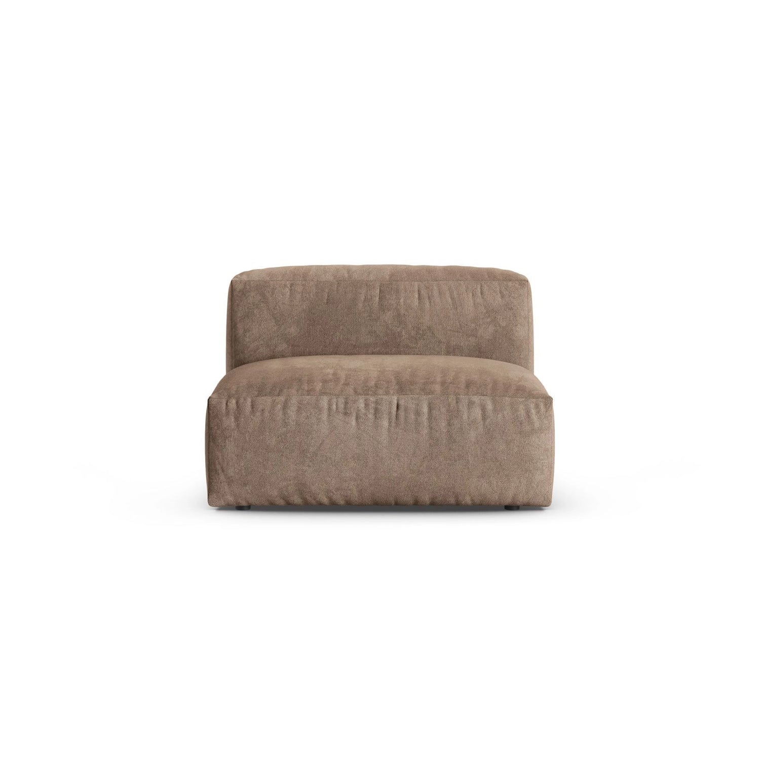 Martina Modulares Sofa Sitzelement, Sitztiefe 90 cm, aus Samt in Dunkelbeige (Vogue 3), 120x90 cm von Micadoni – Bild 1