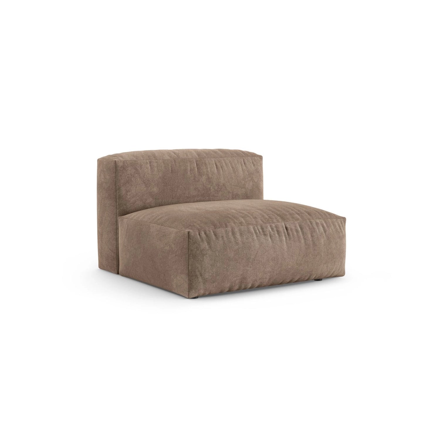 Martina Modulares Sofa Sitzelement, Sitztiefe 90 cm, aus Samt in Dunkelbeige (Vogue 3), 120x90 cm von Micadoni – Bild 3