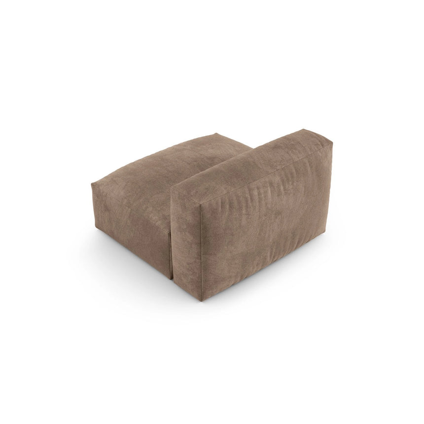 Martina Modulares Sofa Sitzelement, Sitztiefe 90 cm, aus Samt in Dunkelbeige (Vogue 3), 120x90 cm von Micadoni – Bild 4