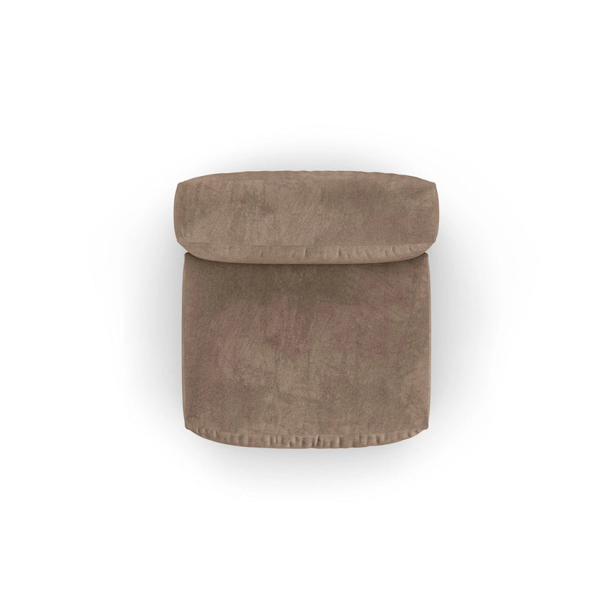 Martina Modulares Sofa Sitzelement, Sitztiefe 90 cm, aus Samt in Dunkelbeige (Vogue 3), 120x90 cm von Micadoni – Bild 5