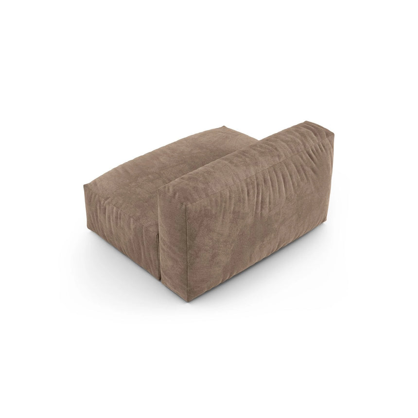 Martina Modulares Sofa Sitzelement, Sitztiefe 90 cm, aus Samt in Dunkelbeige (Vogue 3), 132x120 cm von Micadoni – Bild 4