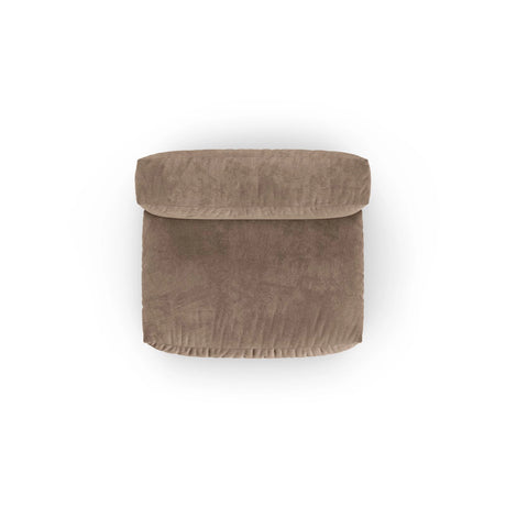 Martina Modulares Sofa Sitzelement, Sitztiefe 90 cm, aus Samt in Dunkelbeige (Vogue 3), 132x120 cm von Micadoni – Bild 5