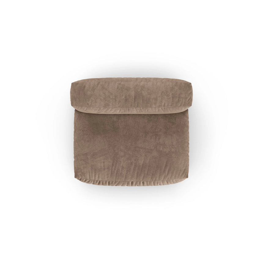 Martina Modulares Sofa Sitzelement, Sitztiefe 90 cm, aus Samt in Dunkelbeige (Vogue 3), 132x120 cm von Micadoni – Bild 5