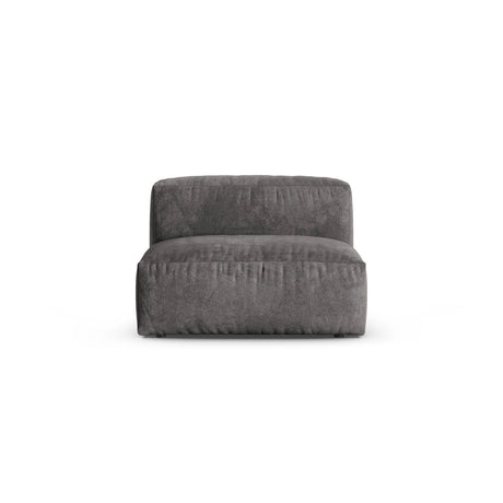Martina Modulares Sofa Sitzelement, Sitztiefe 90 cm, aus Samt in Grau (Vogue 15), 120x90 cm von Micadoni – Bild 1