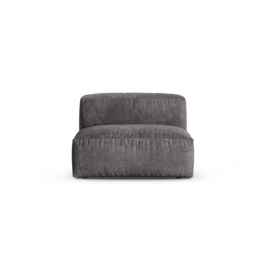 Martina Modulares Sofa Sitzelement, Sitztiefe 90 cm, aus Samt in Grau (Vogue 15), 120x90 cm von Micadoni – Bild 1