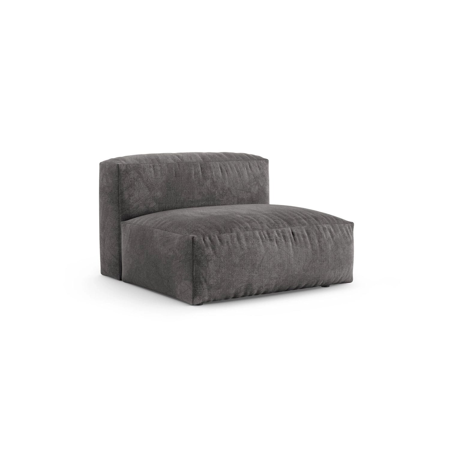 Martina Modulares Sofa Sitzelement, Sitztiefe 90 cm, aus Samt in Grau (Vogue 15), 120x90 cm von Micadoni – Bild 3