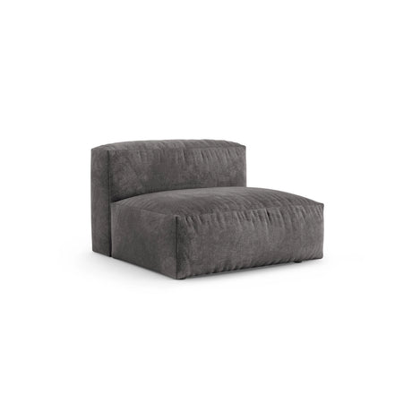 Martina Modulares Sofa Sitzelement, Sitztiefe 90 cm, aus Samt in Grau (Vogue 15), 120x90 cm von Micadoni – Bild 3