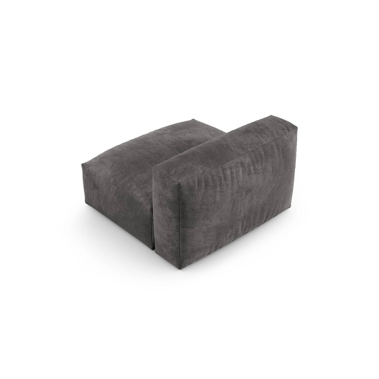 Martina Modulares Sofa Sitzelement, Sitztiefe 90 cm, aus Samt in Grau (Vogue 15), 120x90 cm von Micadoni – Bild 4
