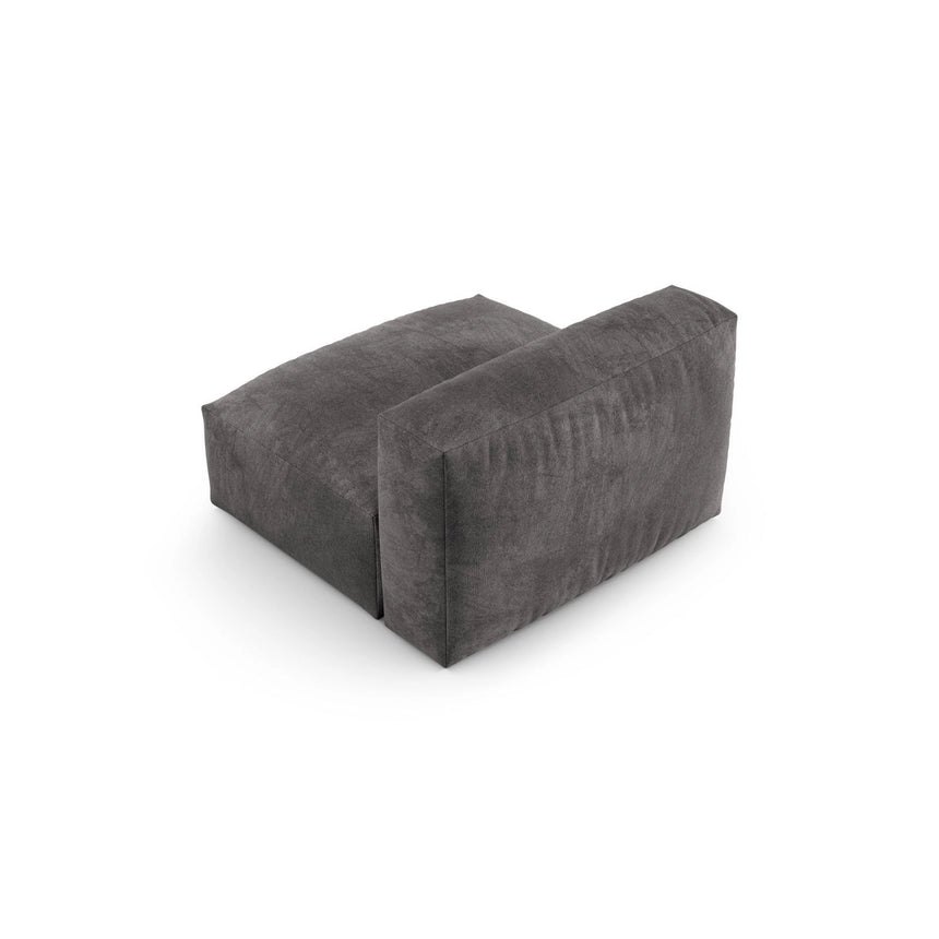 Martina Modulares Sofa Sitzelement, Sitztiefe 90 cm, aus Samt in Grau (Vogue 15), 120x90 cm von Micadoni – Bild 4
