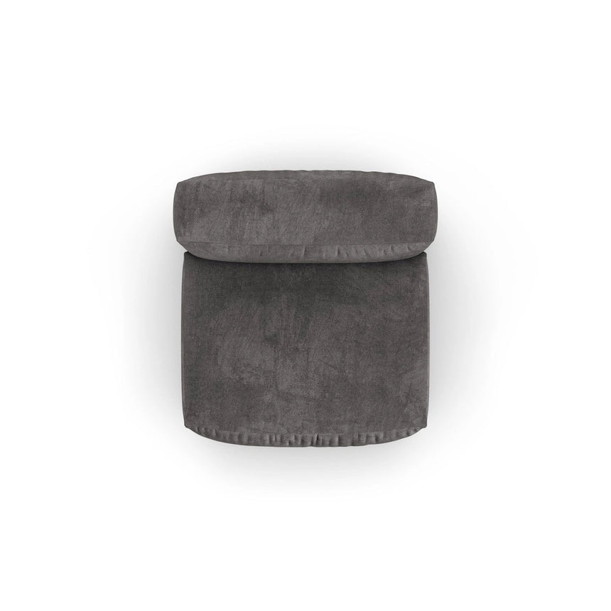 Martina Modulares Sofa Sitzelement, Sitztiefe 90 cm, aus Samt in Grau (Vogue 15), 120x90 cm von Micadoni – Bild 5