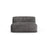 Martina Modulares Sofa Sitzelement, Sitztiefe 90 cm, aus Samt in Grau (Vogue 15), 132x120 cm von Micadoni – Bild 1
