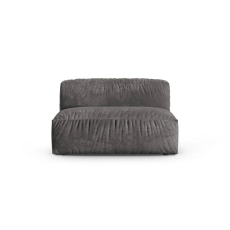 Martina Modulares Sofa Sitzelement, Sitztiefe 90 cm, aus Samt in Grau (Vogue 15), 132x120 cm von Micadoni – Bild 1