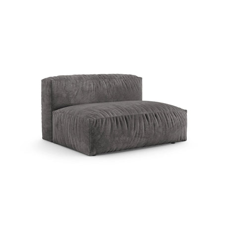 Martina Modulares Sofa Sitzelement, Sitztiefe 90 cm, aus Samt in Grau (Vogue 15), 132x120 cm von Micadoni – Bild 3