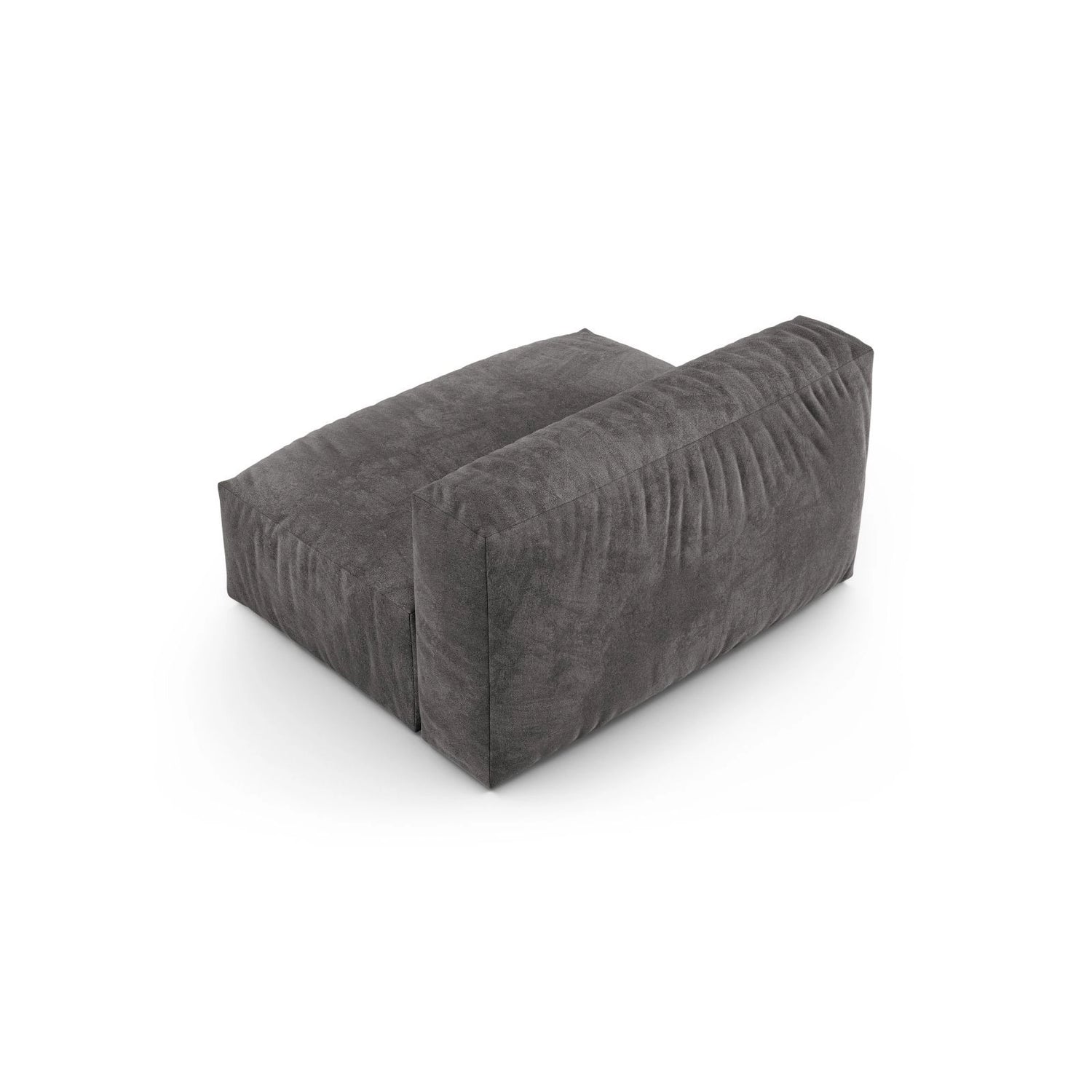 Martina Modulares Sofa Sitzelement, Sitztiefe 90 cm, aus Samt in Grau (Vogue 15), 132x120 cm von Micadoni – Bild 4