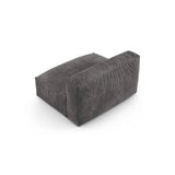 Martina Modulares Sofa Sitzelement, Sitztiefe 90 cm, aus Samt in Grau (Vogue 15), 132x120 cm von Micadoni – Bild 4