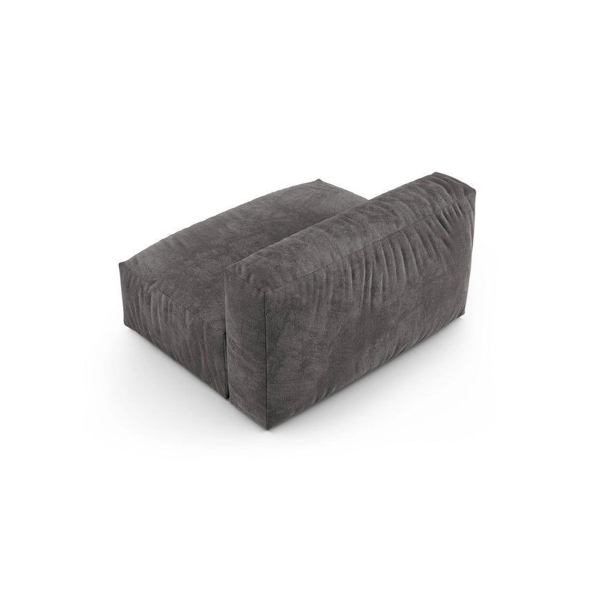 Martina Modulares Sofa Sitzelement, Sitztiefe 90 cm, aus Samt in Grau (Vogue 15), 132x120 cm von Micadoni – Bild 4