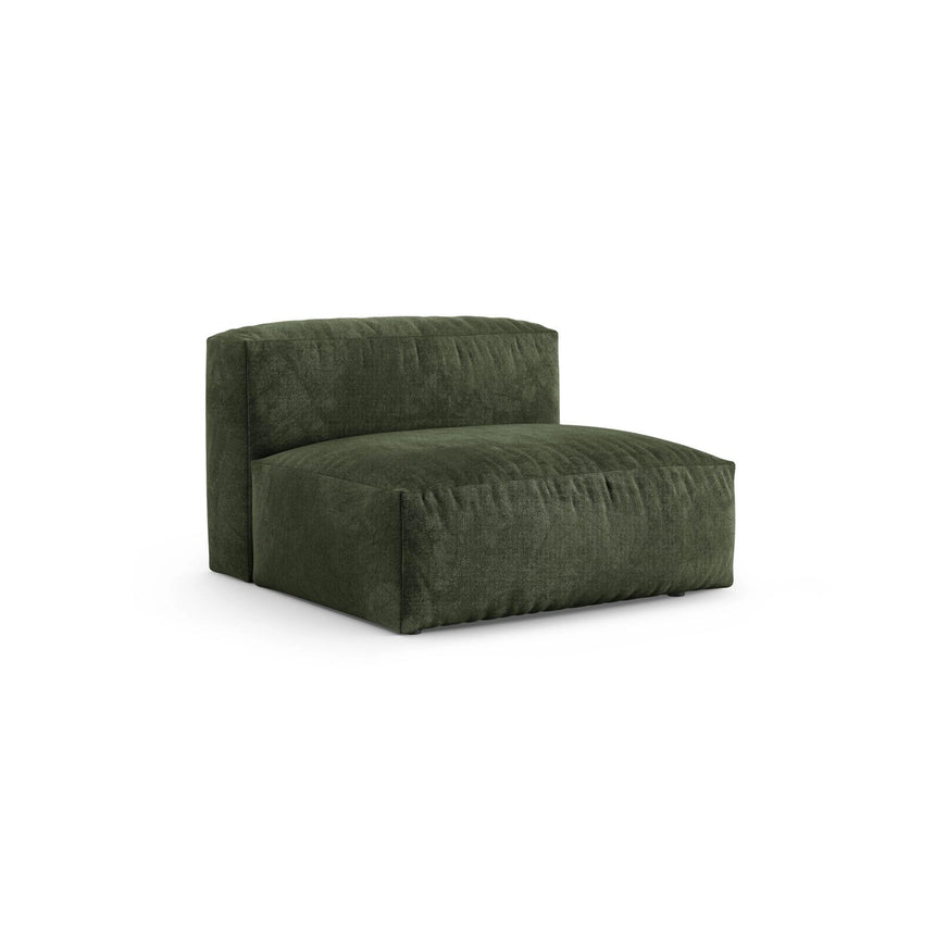 Martina Modulares Sofa Sitzelement, Sitztiefe 90 cm, aus Samt in Grün (Vogue 11), 120x90 cm von Micadoni – Bild 3
