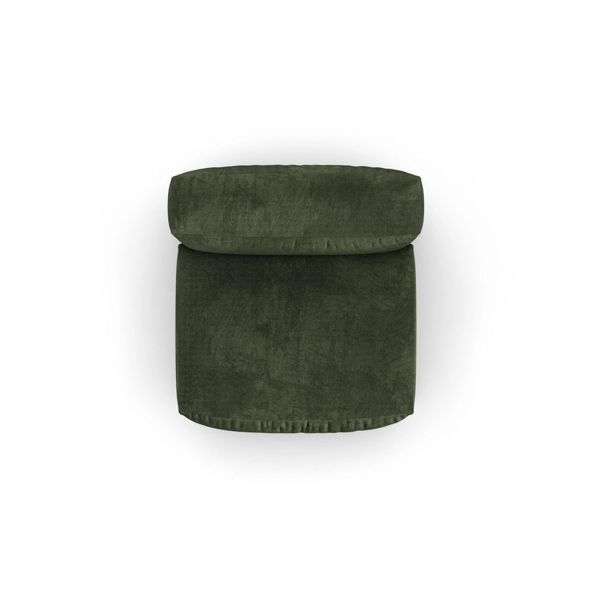 Martina Modulares Sofa Sitzelement, Sitztiefe 90 cm, aus Samt in Grün (Vogue 11), 120x90 cm von Micadoni – Bild 5