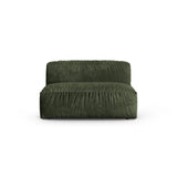 Martina Modulares Sofa Sitzelement, Sitztiefe 90 cm, aus Samt in Grün (Vogue 11), 132x120 cm von Micadoni – Bild 1