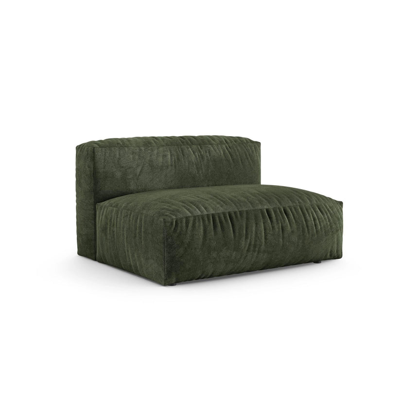 Martina Modulares Sofa Sitzelement, Sitztiefe 90 cm, aus Samt in Grün (Vogue 11), 132x120 cm von Micadoni – Bild 3