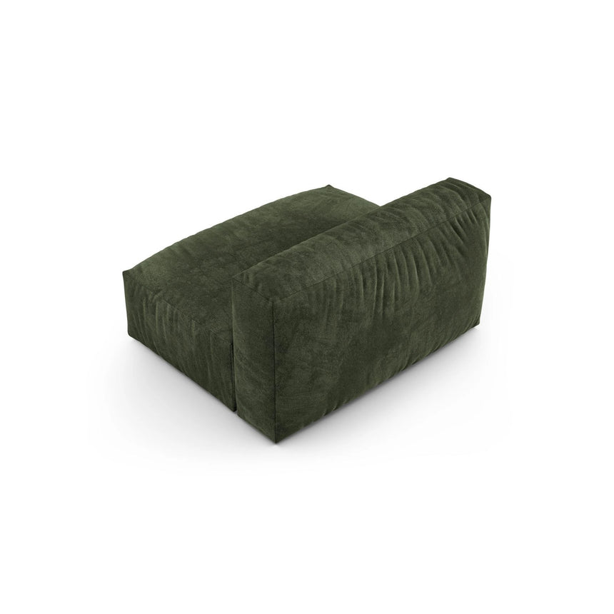 Martina Modulares Sofa Sitzelement, Sitztiefe 90 cm, aus Samt in Grün (Vogue 11), 132x120 cm von Micadoni – Bild 4