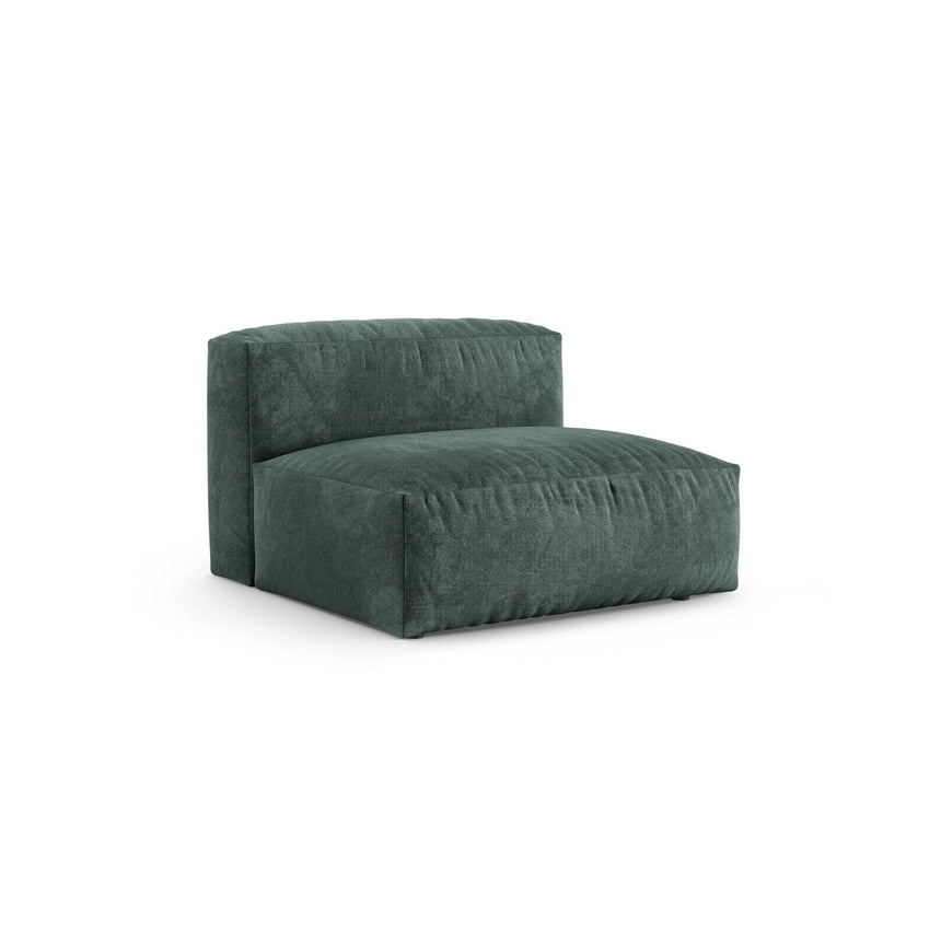 Martina Modulares Sofa Sitzelement, Sitztiefe 90 cm, aus Samt in Petrol (Vogue 12), 120x90 cm von Micadoni – Bild 3
