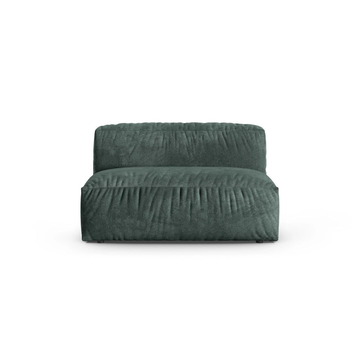 Martina Modulares Sofa Sitzelement, Sitztiefe 90 cm, aus Samt in Petrol (Vogue 12), 132x120 cm von Micadoni – Bild 1