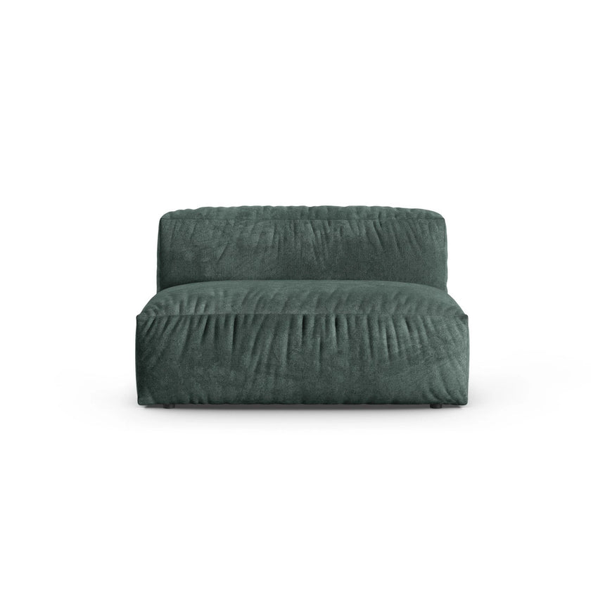Martina Modulares Sofa Sitzelement, Sitztiefe 90 cm, aus Samt in Petrol (Vogue 12), 132x120 cm von Micadoni – Bild 1
