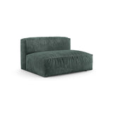 Martina Modulares Sofa Sitzelement, Sitztiefe 90 cm, aus Samt in Petrol (Vogue 12), 132x120 cm von Micadoni – Bild 3