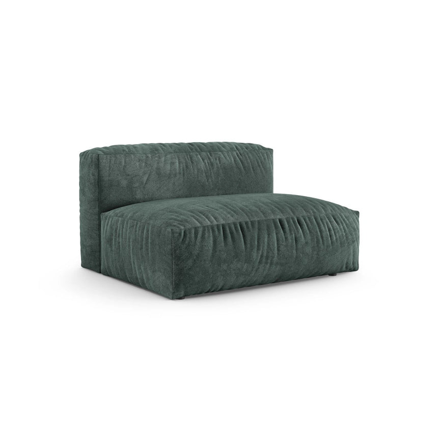 Martina Modulares Sofa Sitzelement, Sitztiefe 90 cm, aus Samt in Petrol (Vogue 12), 132x120 cm von Micadoni – Bild 3