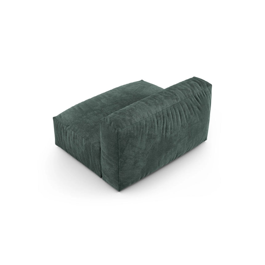 Martina Modulares Sofa Sitzelement, Sitztiefe 90 cm, aus Samt in Petrol (Vogue 12), 132x120 cm von Micadoni – Bild 4