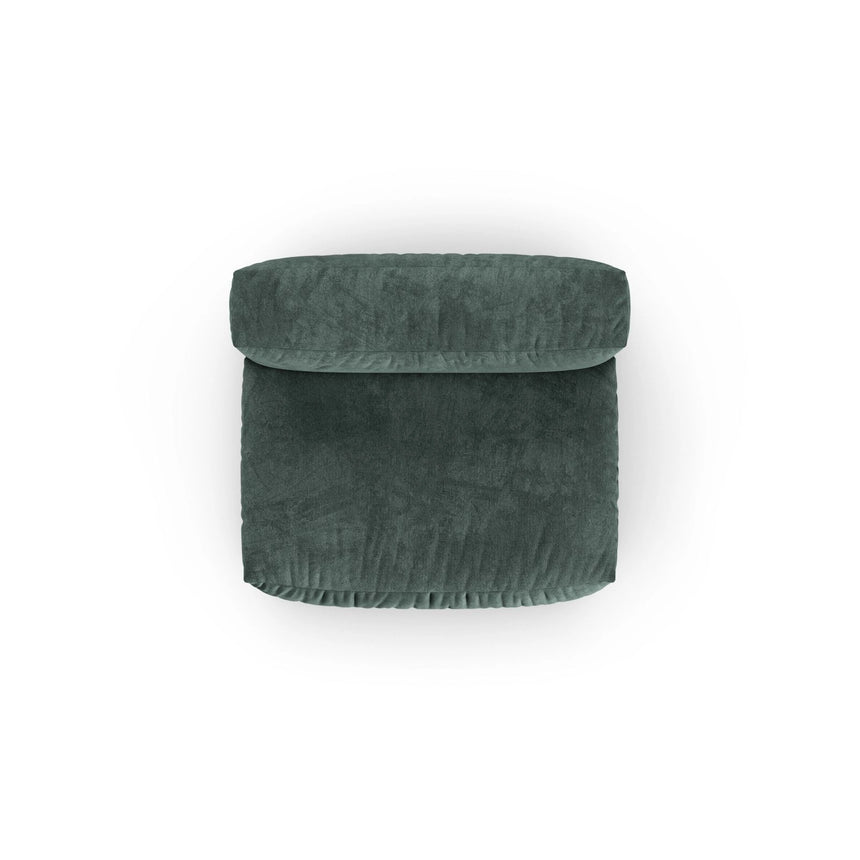 Martina Modulares Sofa Sitzelement, Sitztiefe 90 cm, aus Samt in Petrol (Vogue 12), 132x120 cm von Micadoni – Bild 5