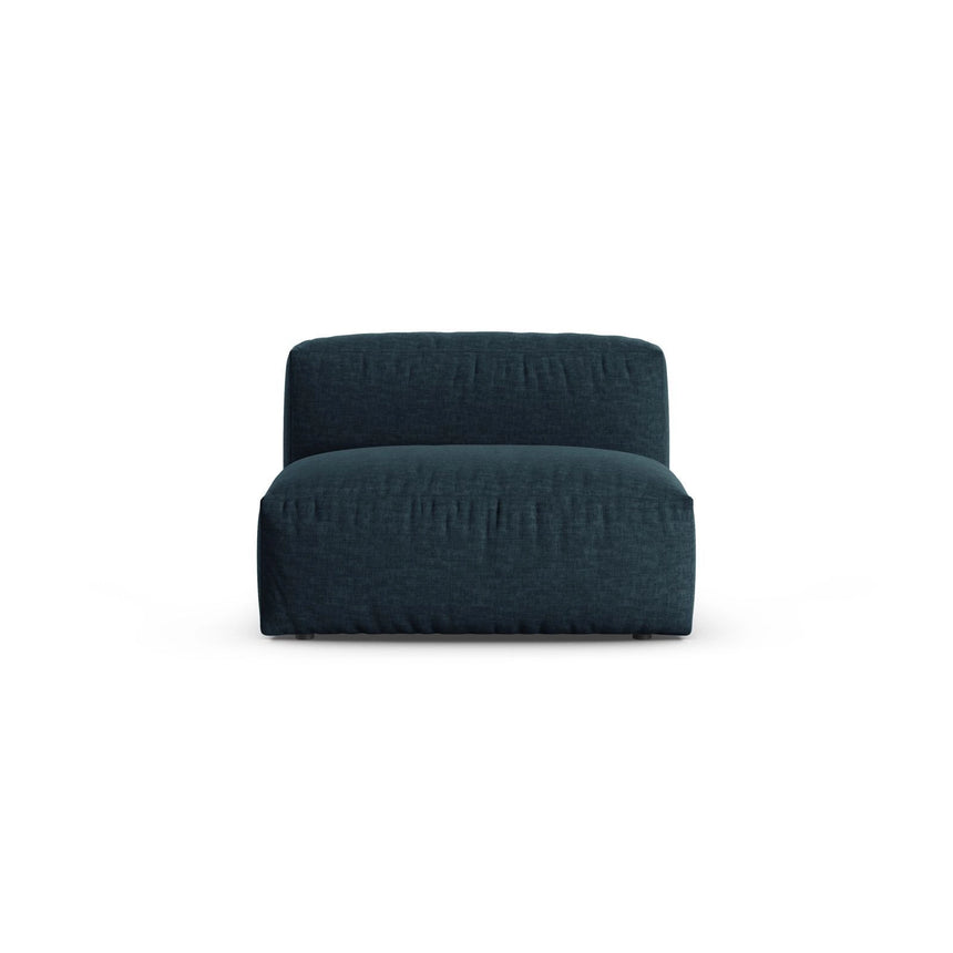 Martina Modulares Sofa Sitzelement, Sitztiefe 90 cm, aus Strukturierter Stoff in Blau Jeans (Boston Ocean), 120x90 cm von Micadoni – Bild 1