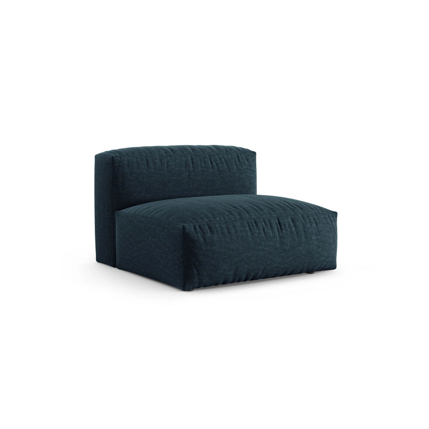 Martina Modulares Sofa Sitzelement, Sitztiefe 90 cm, aus Strukturierter Stoff in Blau Jeans (Boston Ocean), 120x90 cm von Micadoni – Bild 3