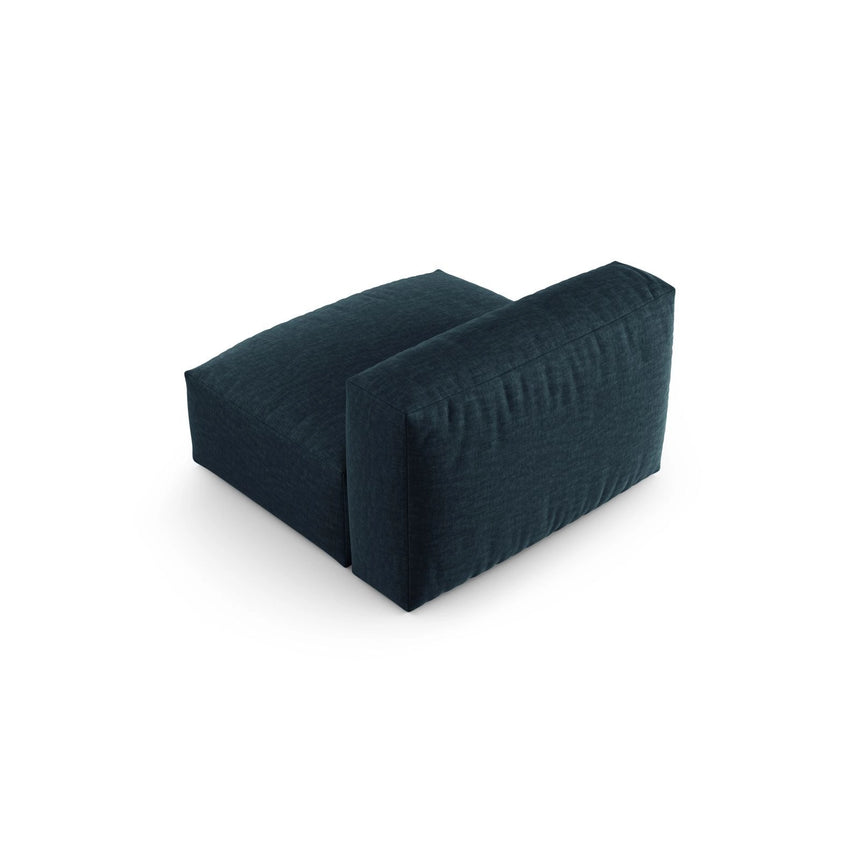 Martina Modulares Sofa Sitzelement, Sitztiefe 90 cm, aus Strukturierter Stoff in Blau Jeans (Boston Ocean), 120x90 cm von Micadoni – Bild 4