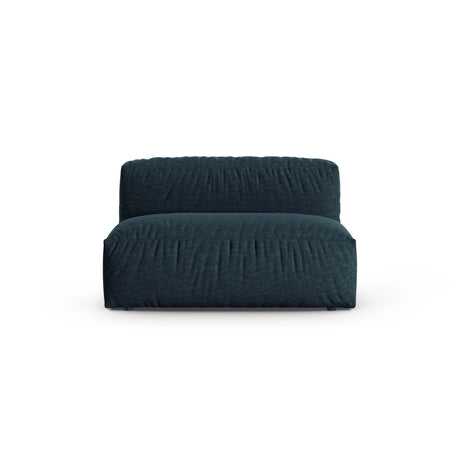 Martina Modulares Sofa Sitzelement, Sitztiefe 90 cm, aus Strukturierter Stoff in Blau Jeans (Boston Ocean), 132x120 cm von Micadoni – Bild 1