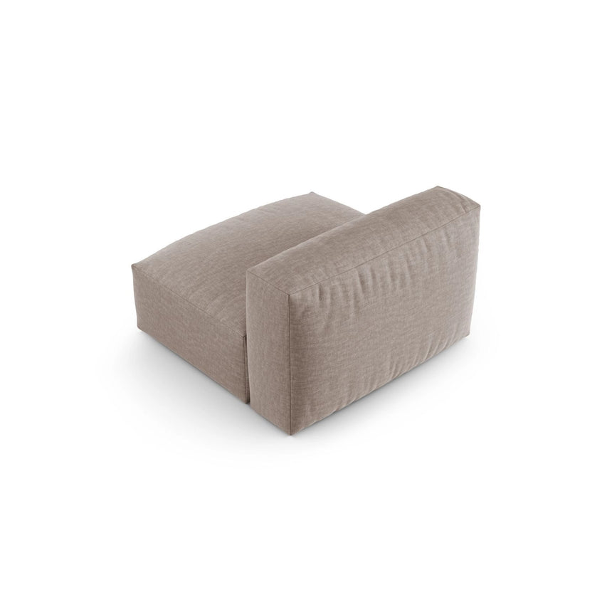 Martina Modulares Sofa Sitzelement, Sitztiefe 90 cm, aus Strukturierter Stoff in Dunkelbeige (Boston Trufa), 120x90 cm von Micadoni – Bild 4