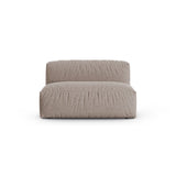 Martina Modulares Sofa Sitzelement, Sitztiefe 90 cm, aus Strukturierter Stoff in Dunkelbeige (Boston Trufa), 132x120 cm von Micadoni – Bild 1