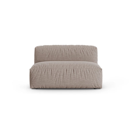 Martina Modulares Sofa Sitzelement, Sitztiefe 90 cm, aus Strukturierter Stoff in Dunkelbeige (Boston Trufa), 132x120 cm von Micadoni – Bild 1