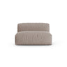 Martina Modulares Sofa Sitzelement, Sitztiefe 90 cm, aus Strukturierter Stoff in Dunkelbeige (Boston Trufa), 132x120 cm von Micadoni – Bild 1