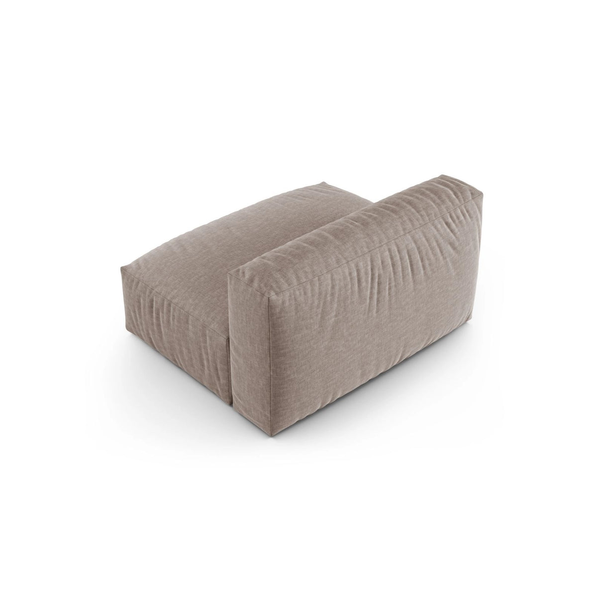 Martina Modulares Sofa Sitzelement, Sitztiefe 90 cm, aus Strukturierter Stoff in Dunkelbeige (Boston Trufa), 132x120 cm von Micadoni – Bild 4