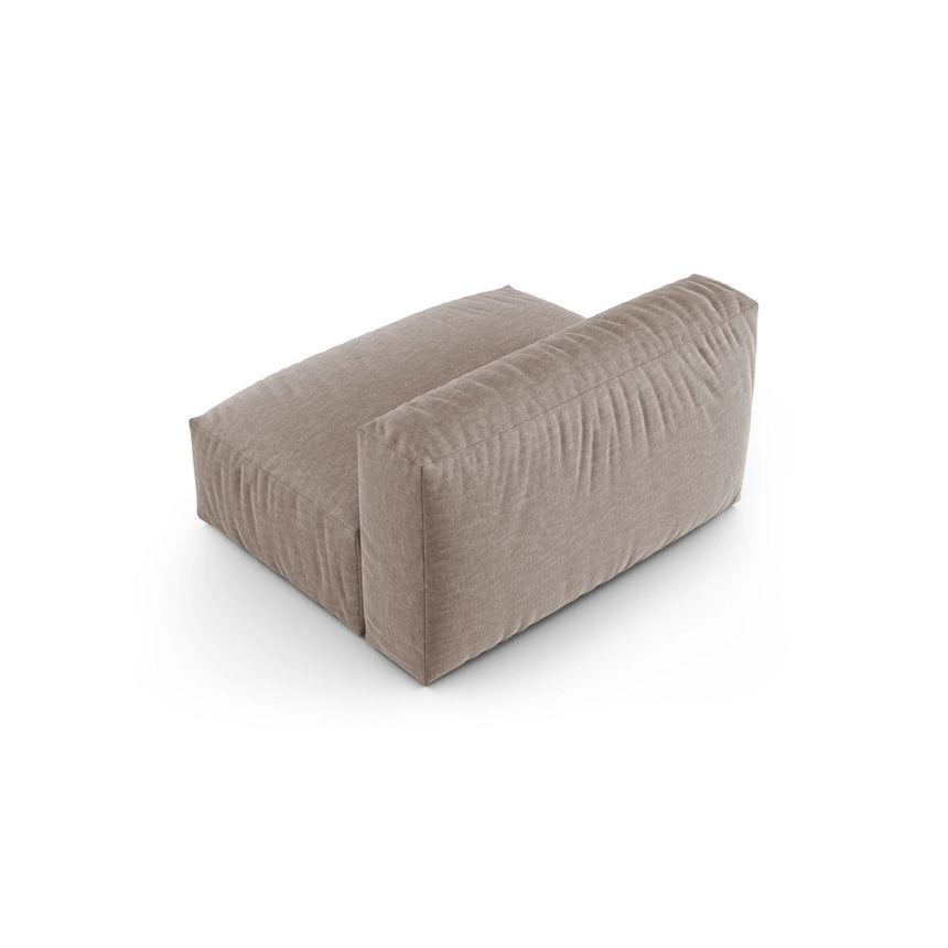 Martina Modulares Sofa Sitzelement, Sitztiefe 90 cm, aus Strukturierter Stoff in Dunkelbeige (Boston Trufa), 132x120 cm von Micadoni – Bild 4