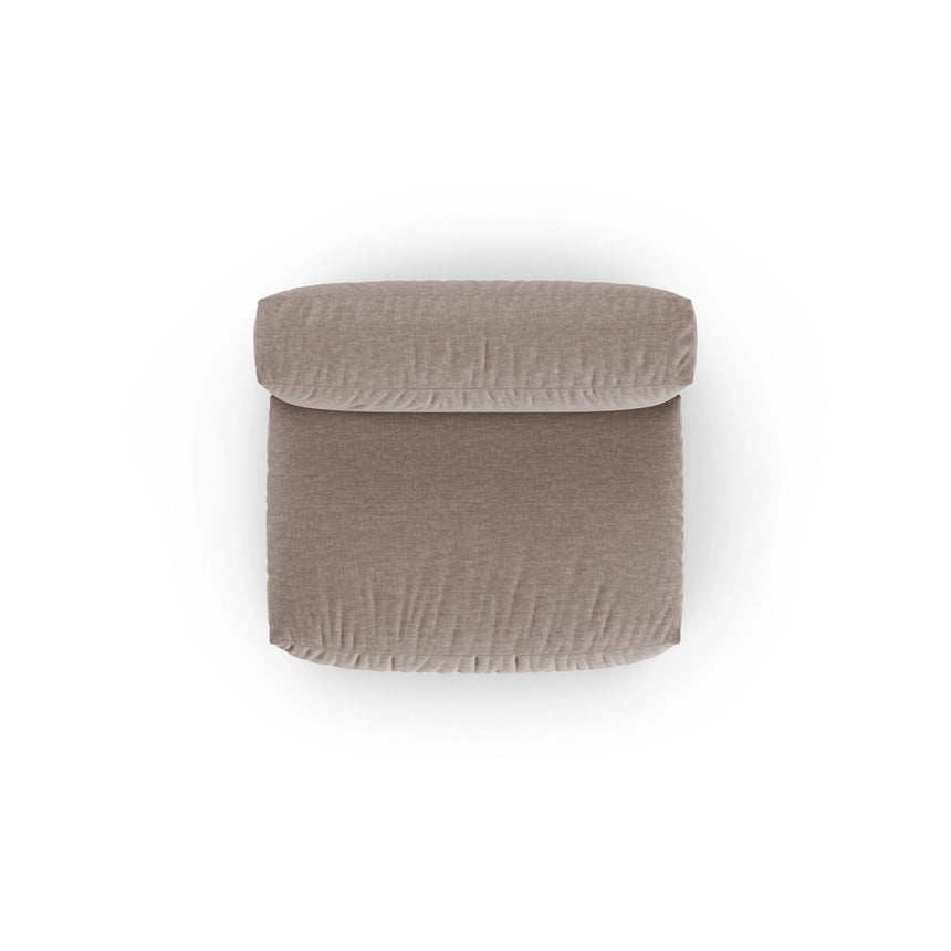 Martina Modulares Sofa Sitzelement, Sitztiefe 90 cm, aus Strukturierter Stoff in Dunkelbeige (Boston Trufa), 132x120 cm von Micadoni – Bild 5