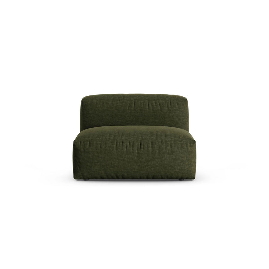 Martina Modulares Sofa Sitzelement, Sitztiefe 90 cm, aus Strukturierter Stoff in Grün (Boston Forest), 120x90 cm von Micadoni – Bild 1